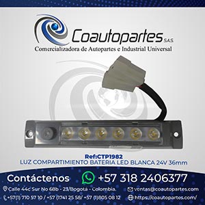 LUZ COMPARTIMIENTO BATERIA LED BLNCA 24V 36