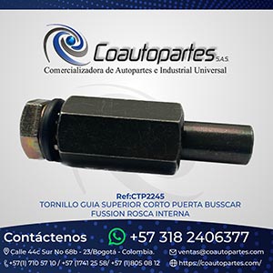TORNILLO GUIA SUPERIOR CORTO PUERTA BUSSCAR FUSSION ROSCA INTERNA