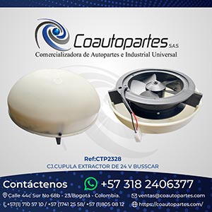 CJ.CUPULA EXTRACTOR DE 24 V BUSSCAR