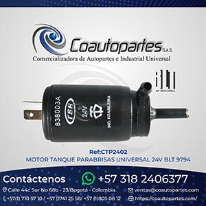 MOTOR TANQUE PARABRISAS UNIVERSAL 24V