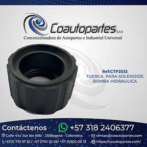 TUERCA NYLON 6 PARA SOLENOIDE BOMBA HIDRAULICA