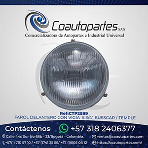 FAROL DELANTERO CON VIGIA 5 3/4" BUSSCAR / TEMPLE