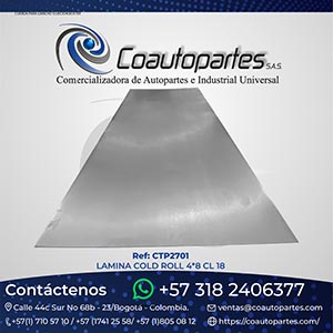 LAMINA COLD ROLLED CAL 18 4*8