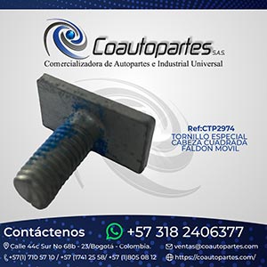 TORNILLO ESPECIAL CABEZA CUADRADA FALDON MOVIL