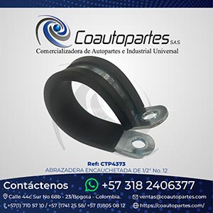 ABRAZADERA ENCAUCHETADA DE 1/2" No. 12
