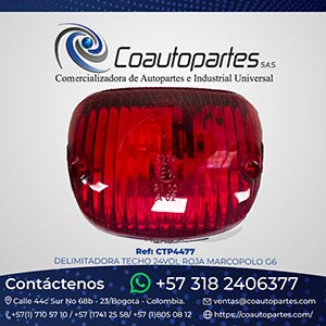 DELIMITADORA TECHO 24VOL ROJA MARCOPOLO G6