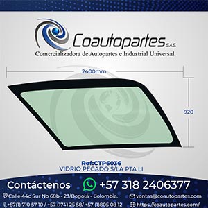 VIDRIO PEGADO S/LA PTA LI/