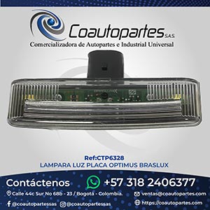 LAMPARA LUZ PLACA OPTIMUS BRASLUX