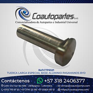 TUERCA LARGA ESPECIAL BASE ALUMINIO PASAMANOS BYD