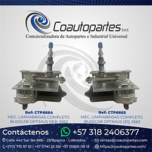 MEC. LIMPIABRISAS COMPLETO BUSSCAR OPTIMUS DER/IZQ