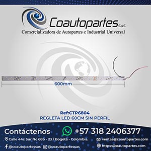 REGLETA LED 60 CM 24V SIN PERFIL