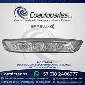 DELIMITADORA SUPERIOR DELANTERA BLANCA BRT/THOMAS/G7/AUDACE