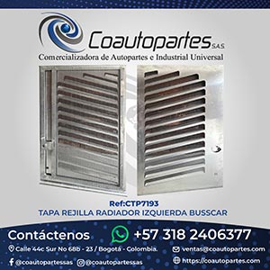 TAPA REJILLA RADIADOR IZQUIERDA BUSSCAR B8R