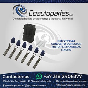 CONJUNTO CONECTOR MOTOR LIMPIAPARABRISAS MACHO