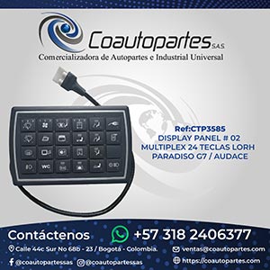 DISPLAY PANEL # 02 MULTIPLEX 24 TECLAS LORH PARADISO G7 / AUDACE