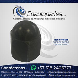 TUERCA ACERO 3/8 TIPO LUJO