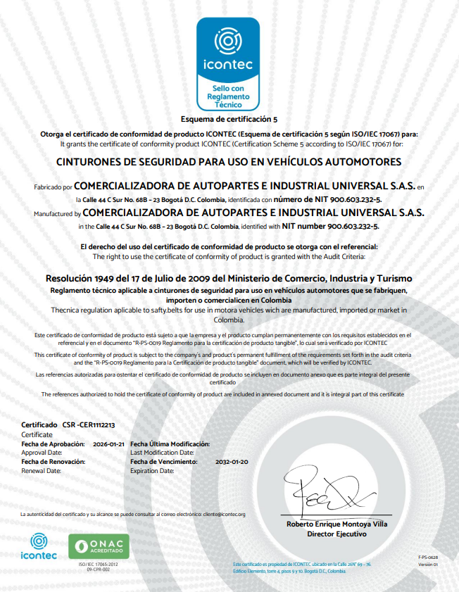 comercializadora csr cer1112213 cert2026