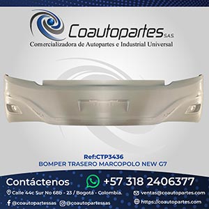BOMPER TRASERO MARCOPOLO NEW G7