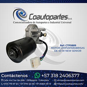 MOTOR LIMPIAPARABRISAS DE 40 W NEW SENIOR GMOVIL GREEN MOVIL