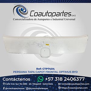 PERSIANA TAPA CAPOT FRONTAL OPTIMUS BYD