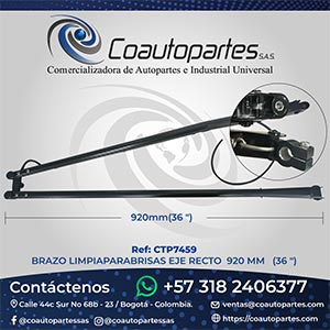 BRAZO LIMPIAPARABRISAS EJE RECTO 920 MM (36 ")