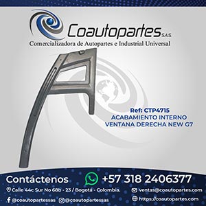 ACABAMIENTO INTERNO VENTANA DERECHA NEW G7 11364988