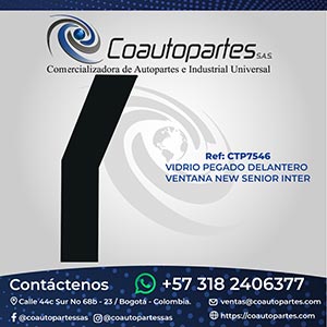 VIDRIO PEGADO DELANTERO VENTANA NEW SENIOR INTER