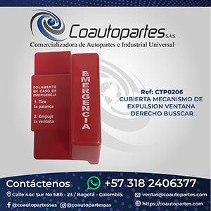 CUBIERTA MECANISMO DE EXPULSION VENTANA DERECHO BUSSCAR