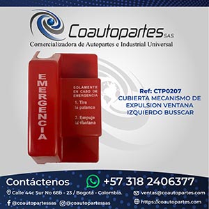 CUBIERTA MECANISMO DE EXPULSION VENTANA IZQUIERDO BUSSCAR