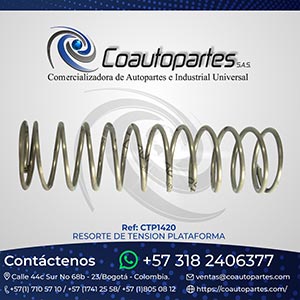 RESORTE DE TENSION PLATAFORMA 24 * 2 * 90