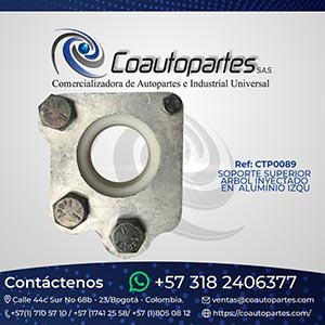 SOPORTE SUPERIOR ARBOL INYECTADO EN ALUMINIO IZQ