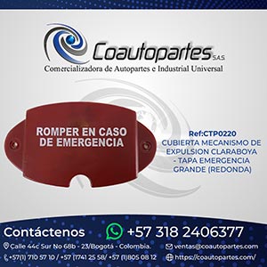 CUBIERTA MECANISMO DE EXPULSION CLARABOYA - TAPA EMERGENCIA GRANDE (REDONDA)