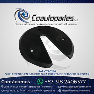 SUPLEMENTO EN CAUCHO GUIA PUERTA DE SERVICIO BUSSCAR
