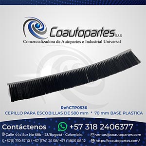 CEPILLO PARA ESCOBILLAS DE 580 mm * 70 mm BASE PLASTICA