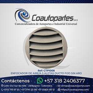 ENFOCADOR DE AIRE/A 5 ALETAS DUCTO FIJO SIN ARO