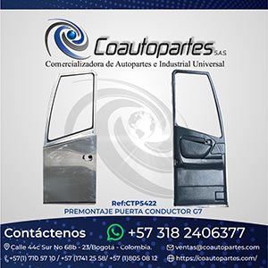 PREMONTAJE PUERTA CONDUCTOR G7 11021709