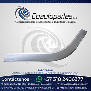 ACABADO LATERLA EXTERNA DERECHA PARADISO 1800 10234210