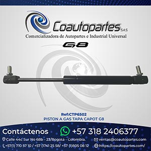 PISTON A GAS TAPA CAPOT G8 ​