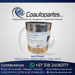 TINTAS LISAS V GREEN MOVIL x 3,785 LITROS 10765671