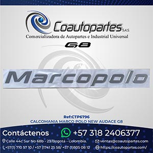 CALCOMANIA MARCO POLO NEW AUDACE/G8​