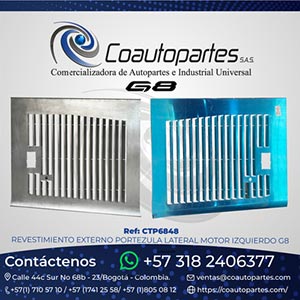 REVESTIMIENTO EXTERNO PORTEZULA LATERAL MOTOR IZQUIERDO G8 ​