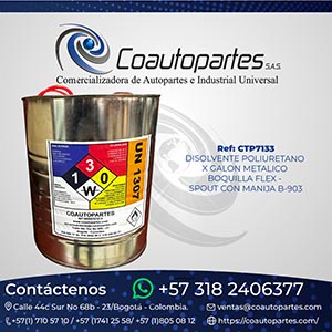 DISOLVENTE POLIURETANO X GALON METALICO BOQUILLA FLEX - SPOUT CON MANIJA B-903