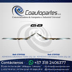 ADHESIVO CROMADO TIARA DER. IZQ.INFERIOR G8 11426864