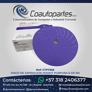DISCO DE ASPIRACION HOOKIT PURPURA 6 GR 150 0050001000023