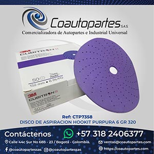 DISCO DE ASPIRACION HOOKIT PURPURA 6 GR 320 0050001000026