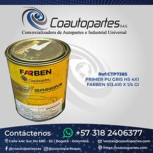 PRIMER PU GRIS HS 4X1 FARBEN 513.410 X 1/4 GL