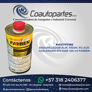 ENDURECE. ALIF. P/ ESM. PU ACR ACELERADO 573.950 X 225 ml FARBEN