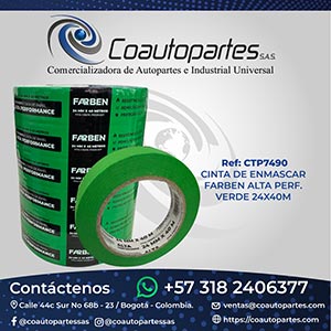CINTA DE ENMASCARAR FARBEN ALTA PERF.VERDE 24X40M PR539.007