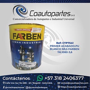 PRIMER ACABADO.PU BLANCO N9,5 FARBEN 116.1080-3,6