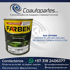 PRIMER PU HS GRIS OSCURO SEC.RAPIDO FARBEN 513.512-0.75